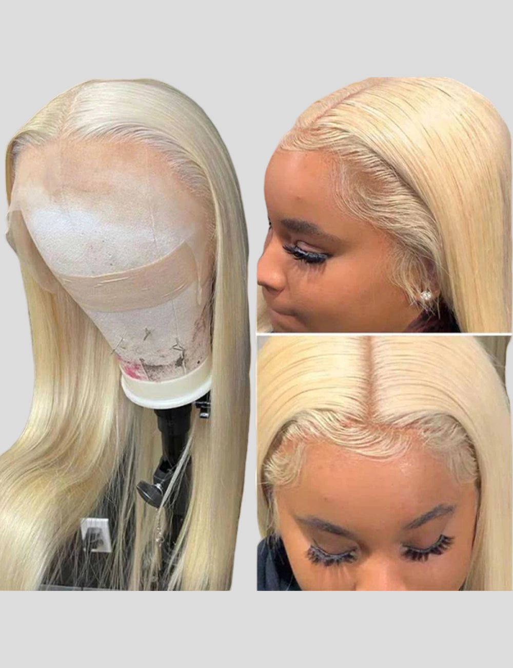 Overnight Shipping Honey Blonde Lace Front Wig 613 Blonde Wig 13x4 HD Lace Frontal Wig Straight Human Hair Wigs-7