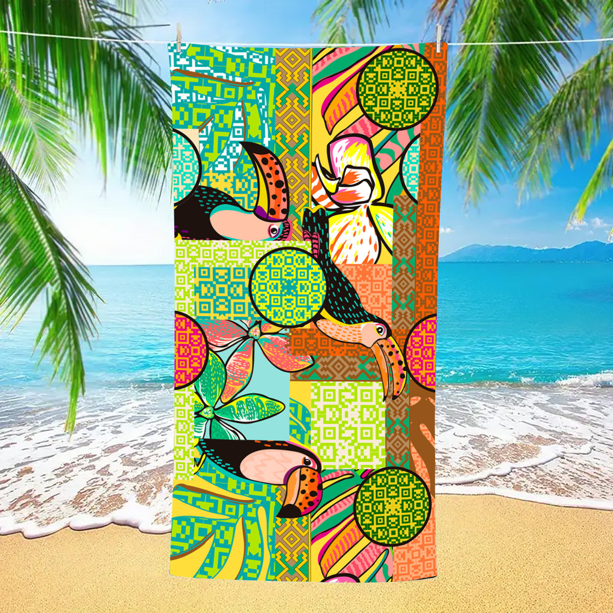 Patchwork_Pattern_Double-Faced_Fleece_Beach_Towel_PRUSES_7