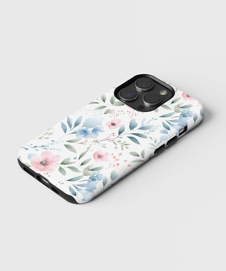 Phone Case Blue Watercolor Flowers | PRUSES-1