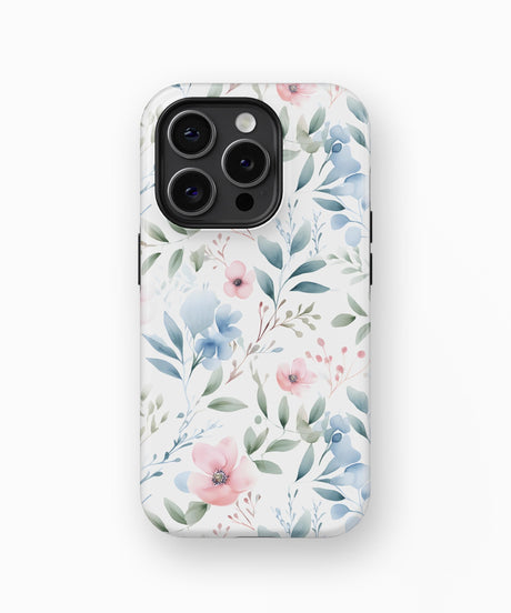 Phone Case Blue Watercolor Flowers | PRUSES