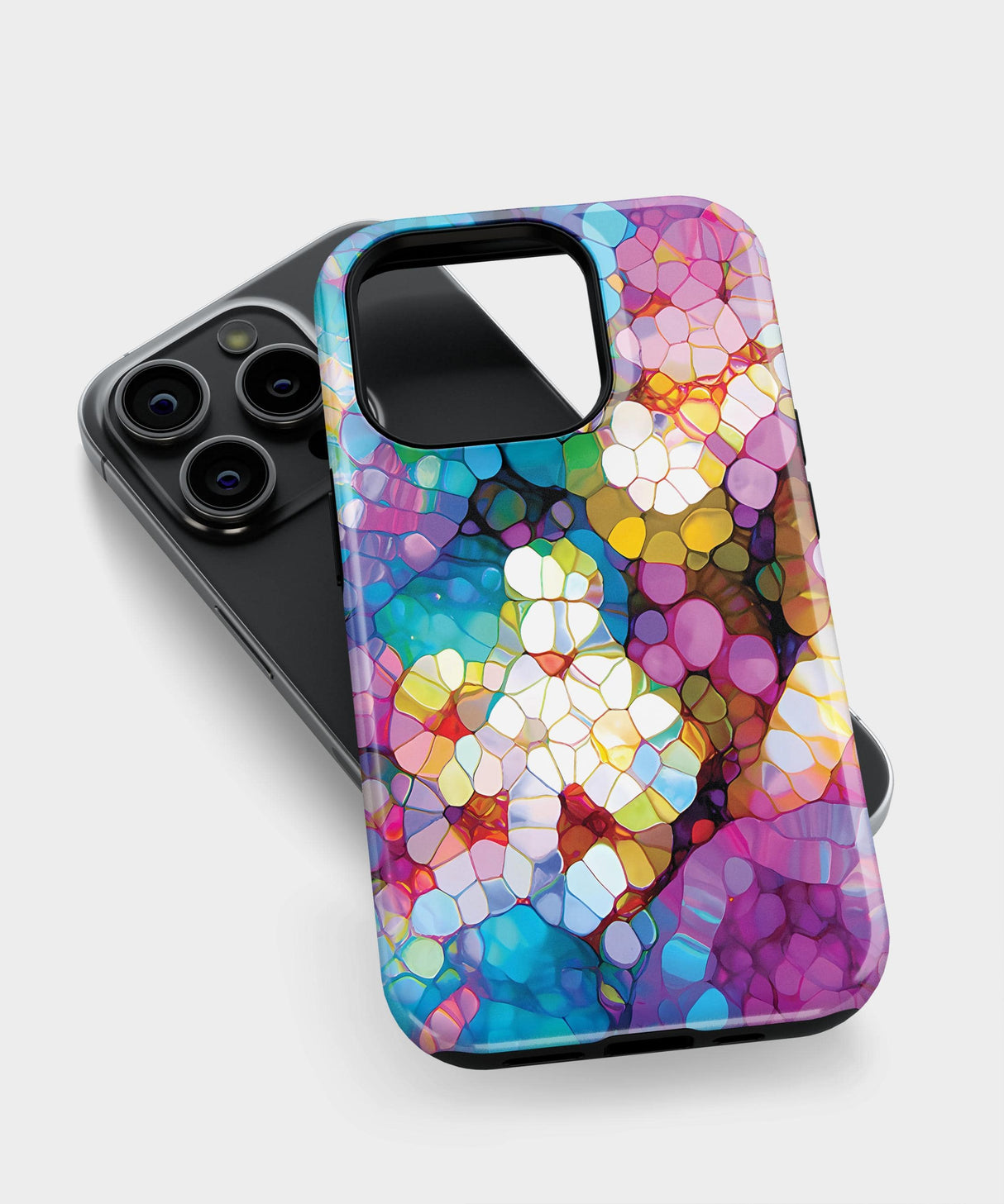 Phone Case Purple Stone Art Flower | PRUSES 1