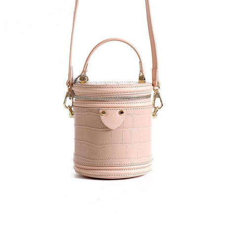 Pink Mint Leather Croc Printed Zipper Mini Buckle Bag Crossbody Bags-1