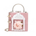 Pink Retro Flowers Box Mini Crossbody Bags Lolita Pearl Chain Bag | PRUSES-1