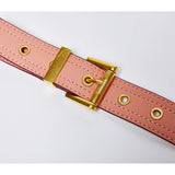 Pink_genuine_leather_zipper_fanny_pack_chain_strap_belt_bags_6
