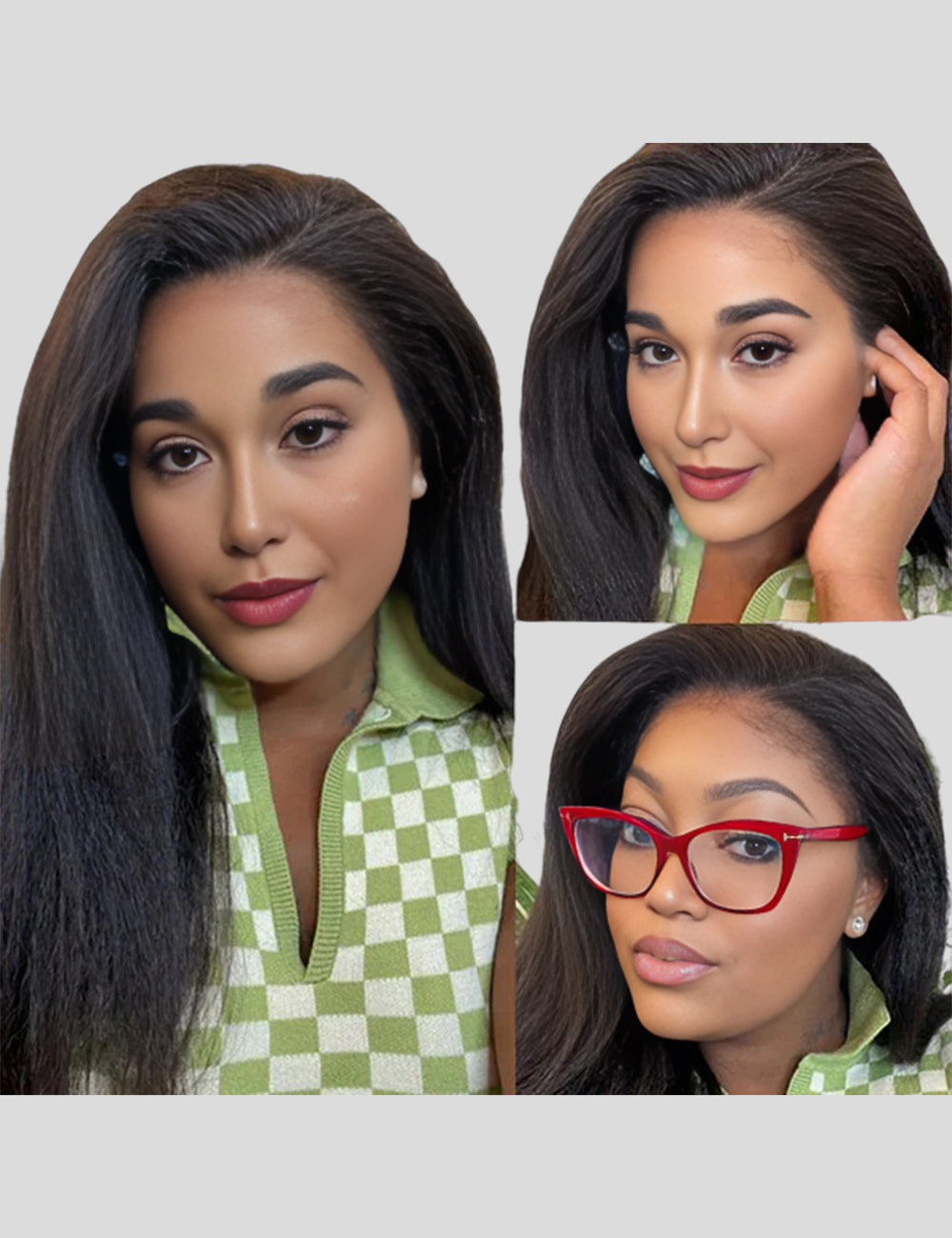 Realistic 4C Hairline HD Lace Frontal Wig Kinky Straight Glueless Human Hair Wig With Kinky Baby Hair-1