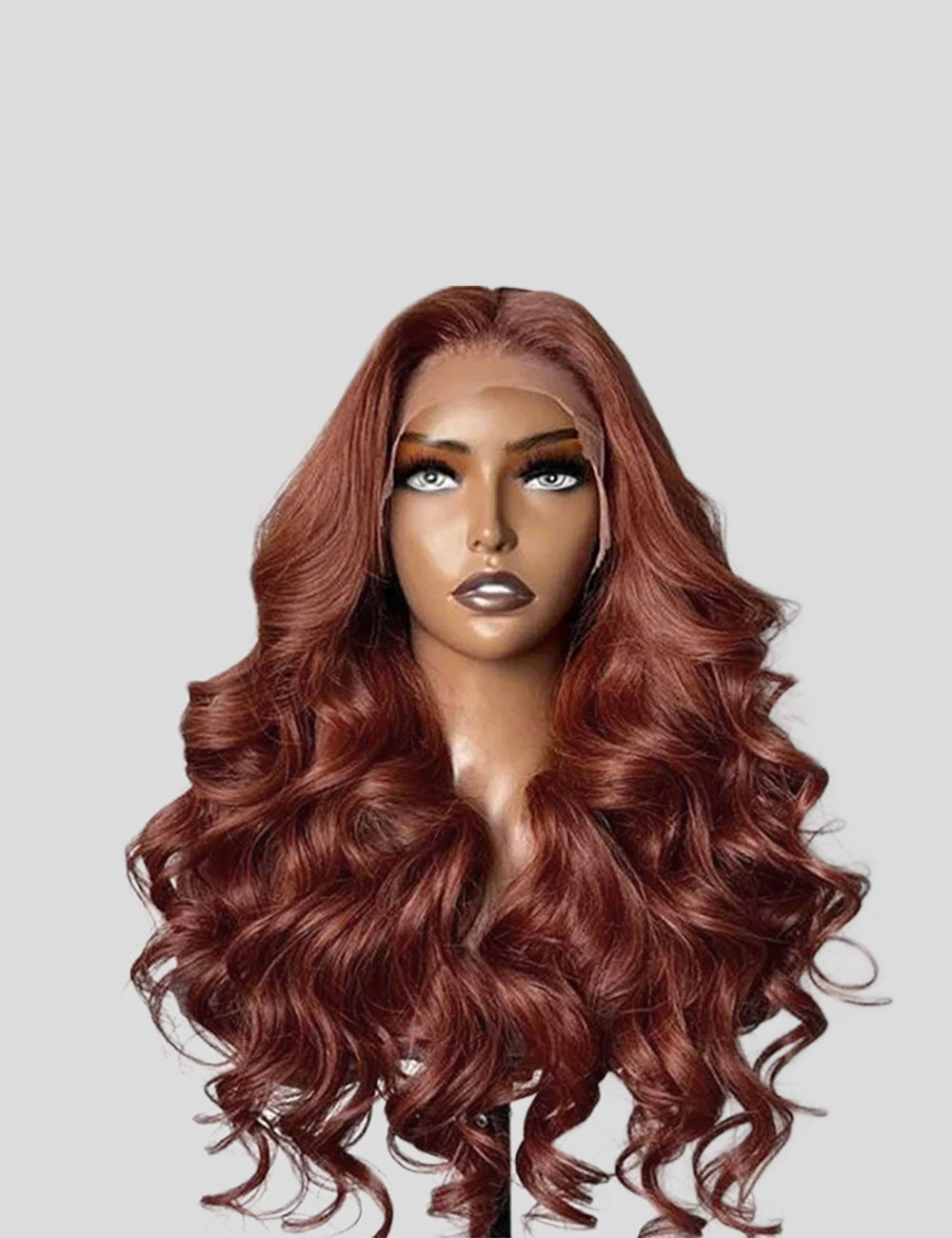 Reddish Brown Human Hair Wigs 13x4 Body Wave Pre Plucked Wigs Frontal Wigs With Natural Hairline-5
