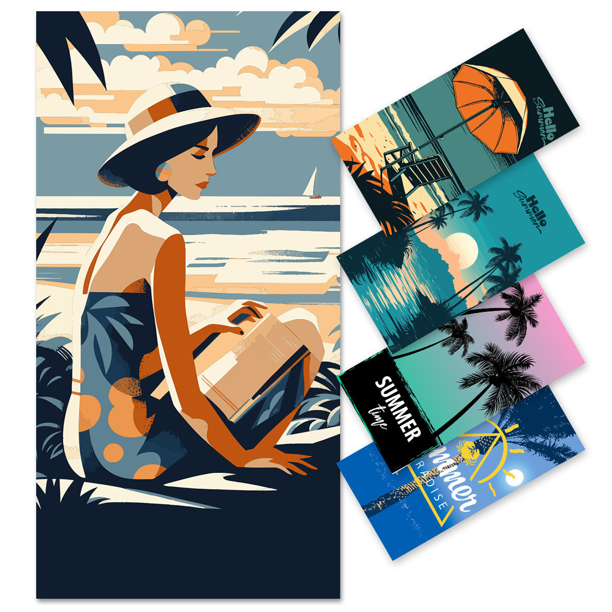 Retro_Beach_Lady_Pattern_Beach_Towel_PRUSES_4