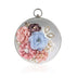 Silver Floral Evening Bag Rhinestone Round Clutch Bag | PRUSES