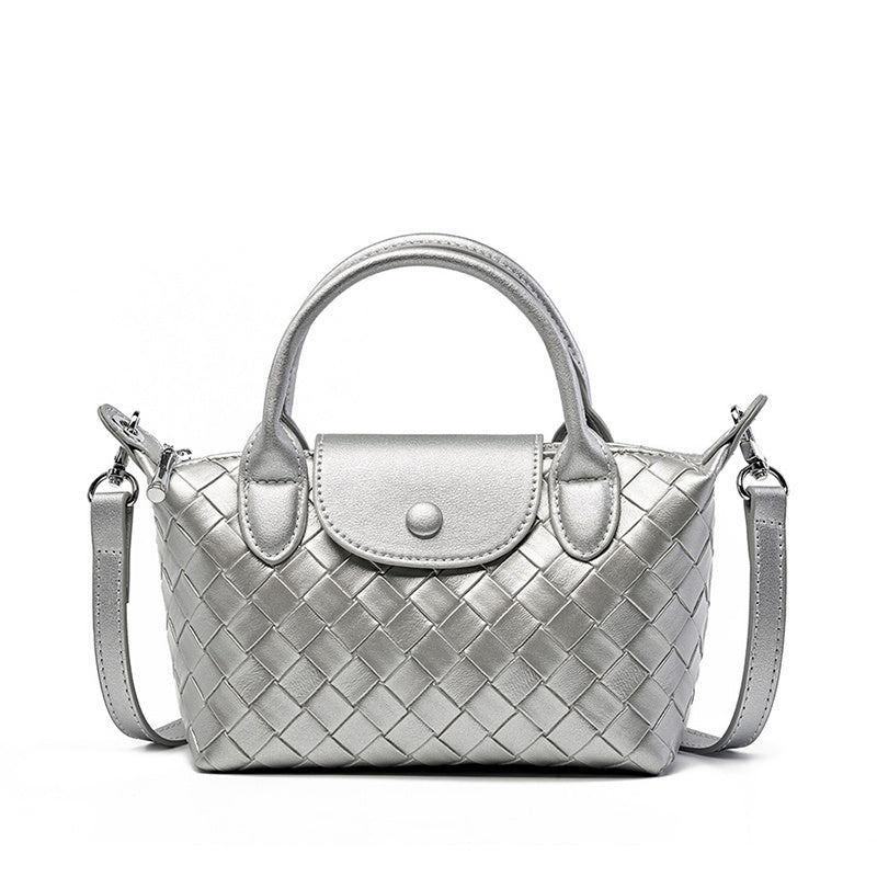 Silver_Leather_Woven_Bag_Top_Handle_Mini_Crossbody