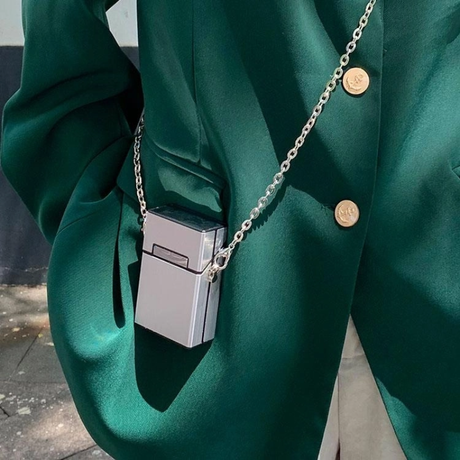 Silver Mini Crossbody Chain Bag Metal Coin Bags-1