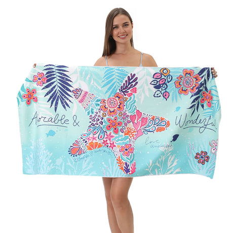 Starfish Quick-dry Bath Towel Printed Beach Towel | PRUSES-1