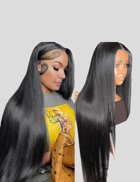 Straight Lace Front Wig 13x4 Frontal Wigs With Baby Hair 250% Density Human Hair Wigs-1