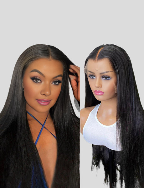Straight Lace Front Wig 13x4 Frontal Wigs With Baby Hair 250% Density Human Hair Wigs