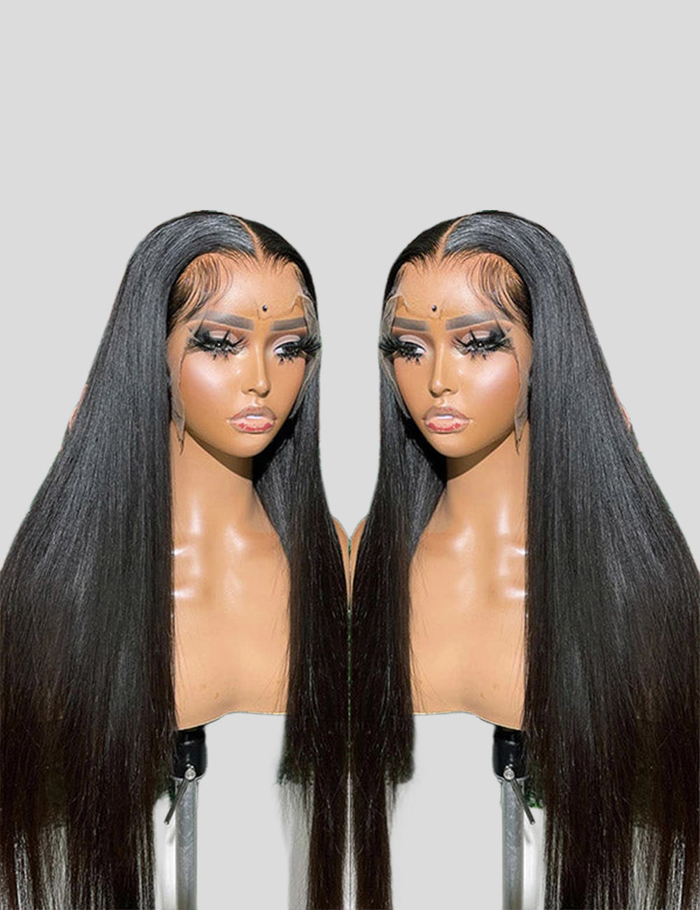 Straight Lace Front Wig 13x6 Lace Frontal Wig 40 Inch Glueless Human Hair Wigs-1