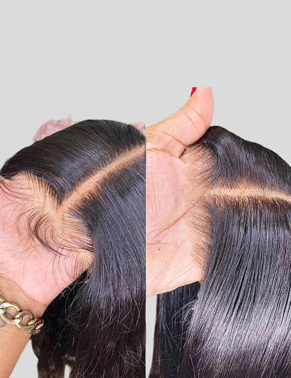 Straight Lace Front Wig 13x6 Lace Frontal Wig 40 Inch Glueless Human Hair Wigs-2