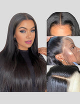 Straight Lace Front Wigs Virgin HD Glueless Human Hair Wigs 13x4 Transparent Lace Frontal Wig
