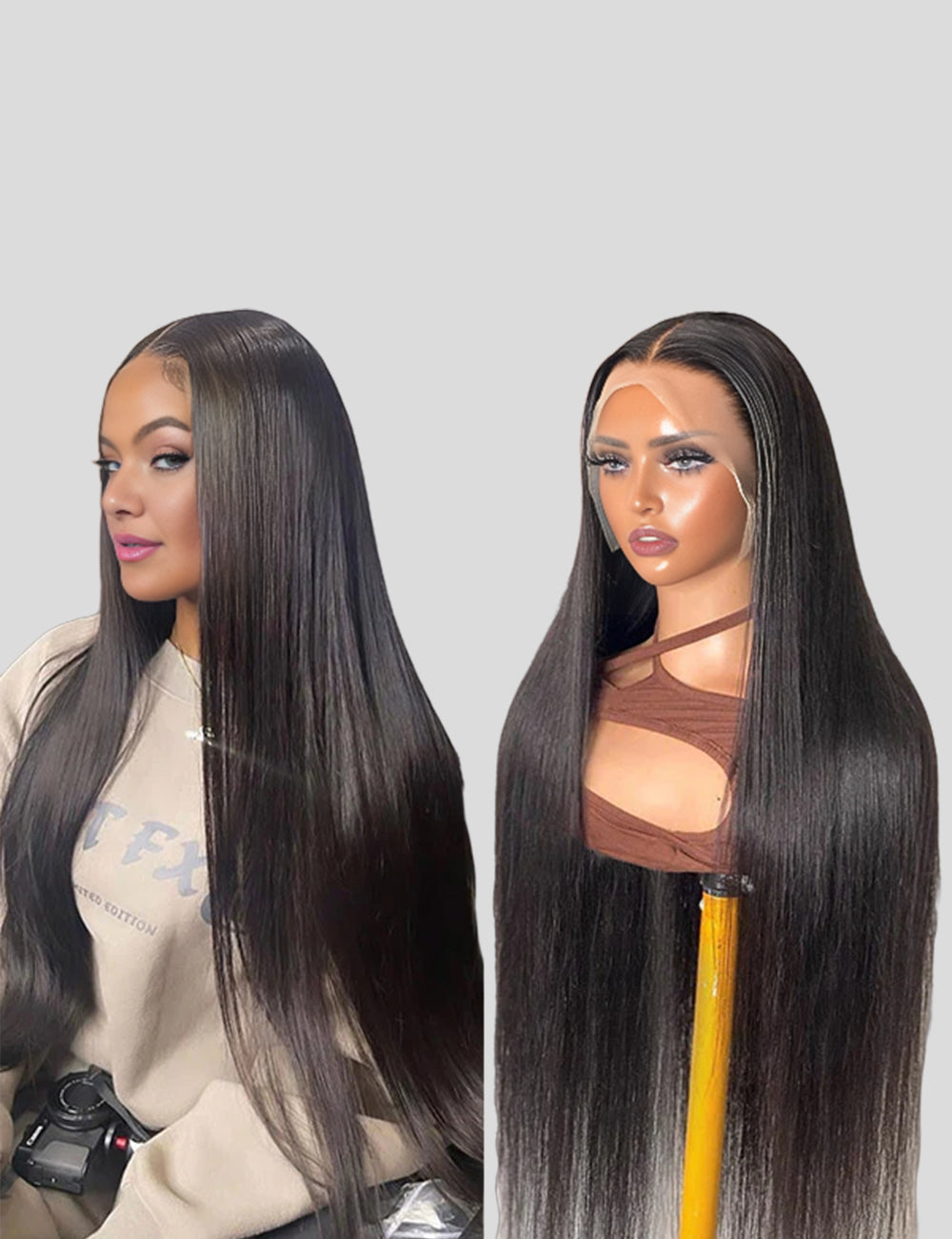 Straight Lace Wig Glueless Human Hair Wig 30 Inch Long Lace Front Wig 13x4 HD Lace Frontal Wig-2