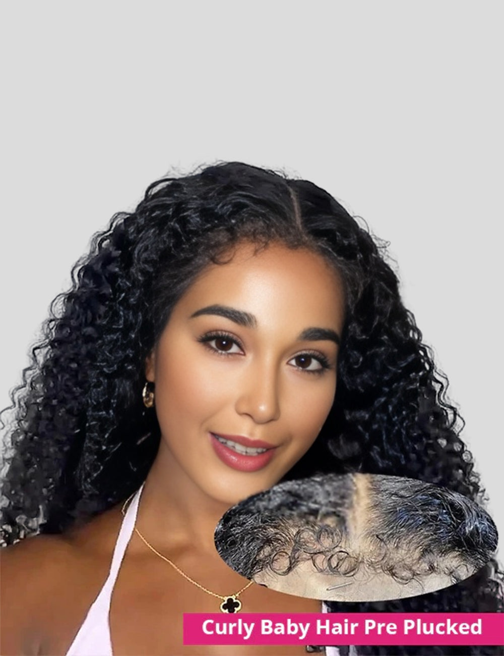 Type 4C Kinky Edges Human Hair Wigs Kinky Curly 13x4 Lace Frontal Wig With Realistic Hairline