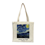 Van Gogh Starry Sky Oil Painting Canvas Tote Bag Student |PRUSES