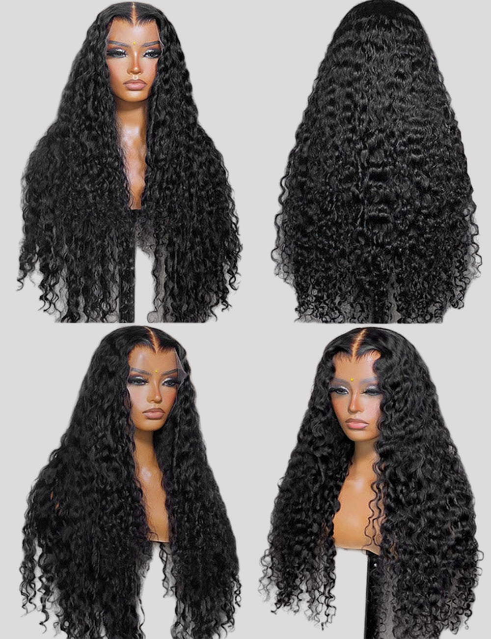 Water Wave Full Lace Wigs With Pre Plucked HD 360 Full Wigs With Natural Hairline-2