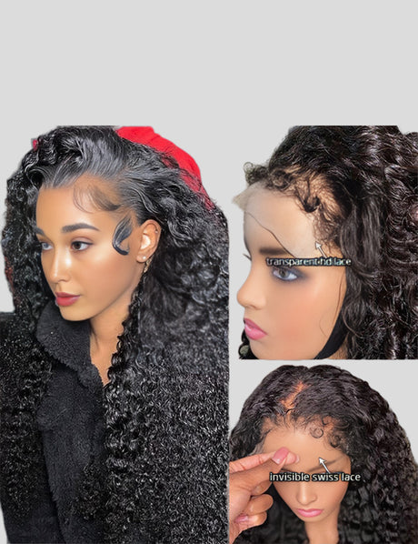 Water Wave Wig 13x4 Lace Front Wigs HD Lace Wigs 30 Inch Long Human Hair Wigs-3
