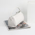 White  Digital Logo Cylindrical Zipper Boston Handbags
