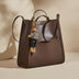 Women Elegant Genuine Leather Tote Bag With Rabbit Pendant | PRUSES-6
