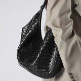 Women Leather Woven Shoulder Bags Large Tote Bag  | PRUSES-9