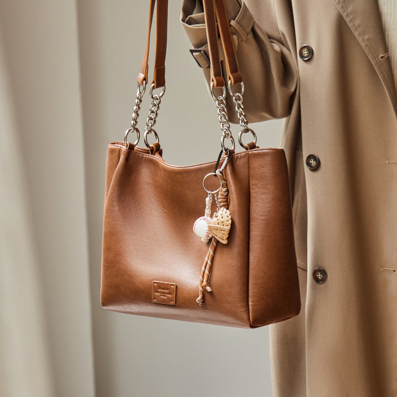 Women Luxury  Large Chain Shoulder Tote Bag | PRUSES-1