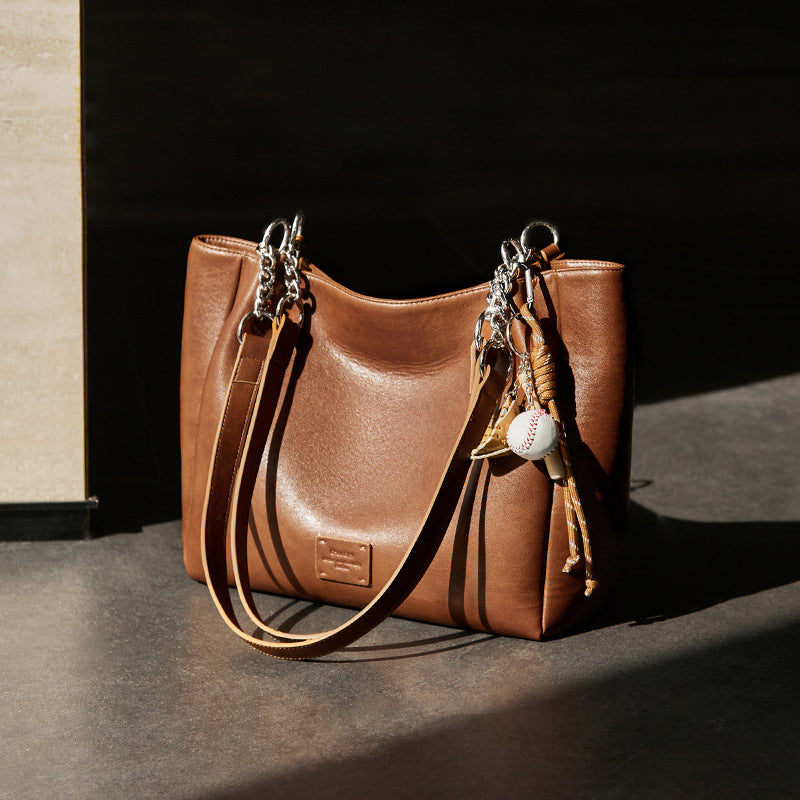 Women Luxury  Large Chain Shoulder Tote Bag | PRUSES-2