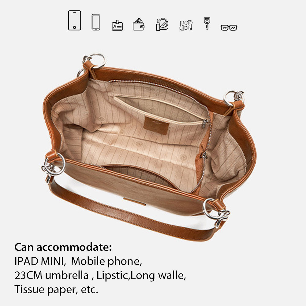 Women Luxury  Large Chain Shoulder Tote Bag | PRUSES-6