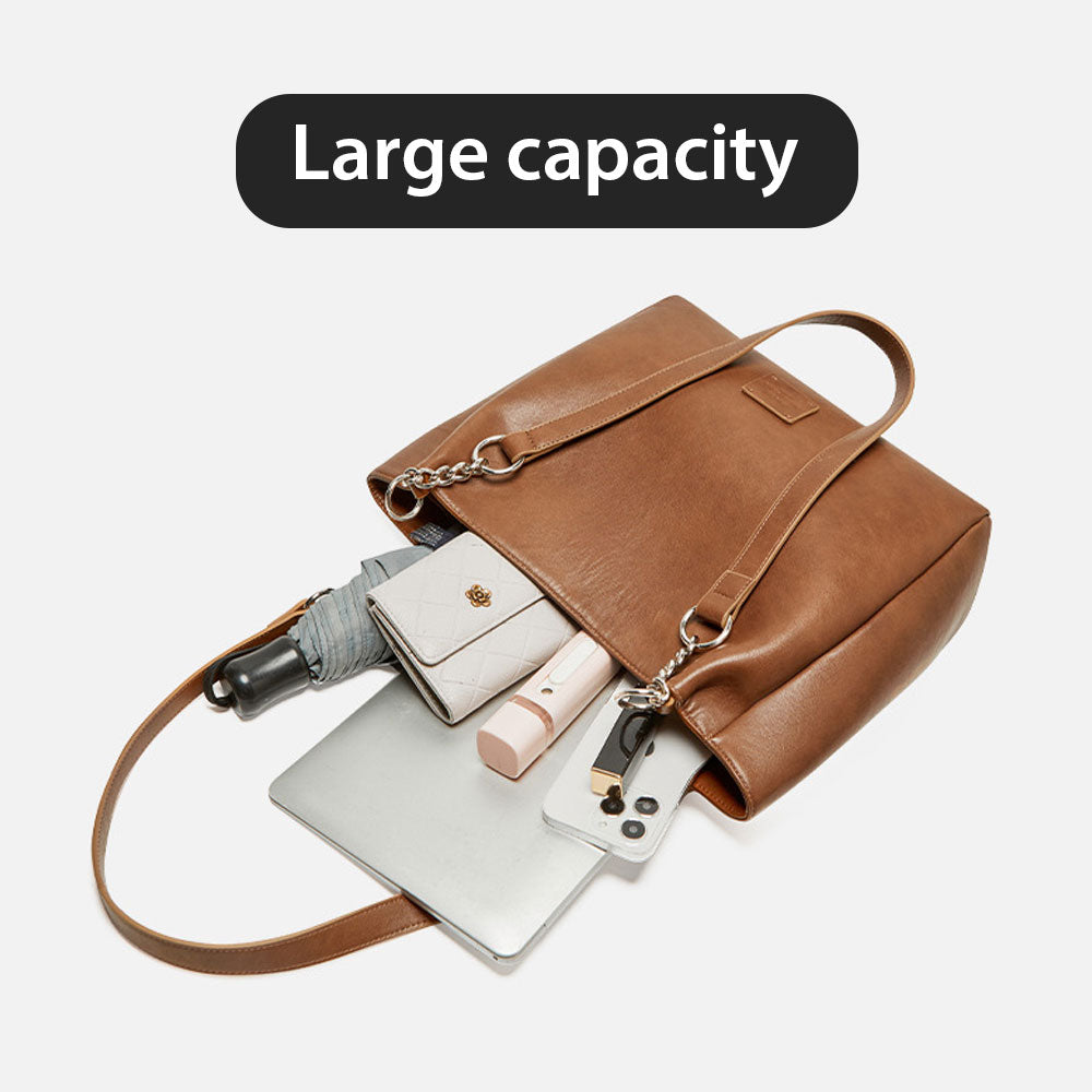 Women Luxury  Large Chain Shoulder Tote Bag | PRUSES-7