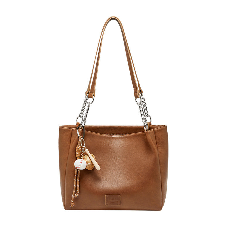 Women Luxury  Large Chain Shoulder Tote Bag | PRUSES