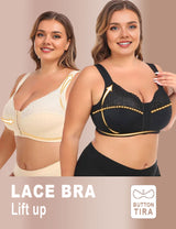 Women Plus Size Adjustment Shaping Front Closure Bra | PRUSES-3