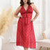 Women Plus Size Backless Polka Dot Mesh See-through Babydoll-4