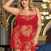 Women Plus Size Black Eyelash Lace Babydoll