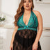 Women Plus Size Black Lace Babydoll