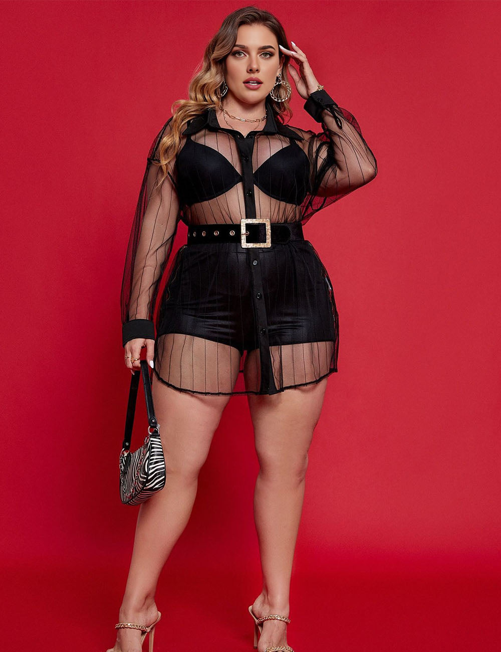 Women_Plus_Size_Black_Mesh_Long_Store_Sleeve_Top_PRUSES_5