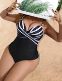 Women_Plus_Size_Black_Printed_High_Elasticity_One-Piece_Swimsuit_3