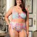 Women_Plus_Size_Blue_Floral_Embroidery_Underwire_Garter_Lingerie_Bra_Set_2