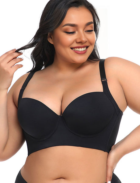 Women Plus Size Body Contouring Seamless Cup Bra | PRUSES-3