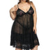 Women Plus Size Boudoir Set Lingerie Lace Babydoll-1
