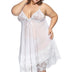 Women Plus Size Boudoir Set Lingerie Lace Babydoll-3