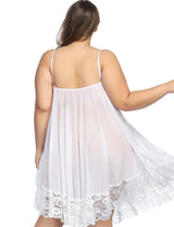 Women Plus Size Boudoir Set Lingerie Lace Babydoll-5