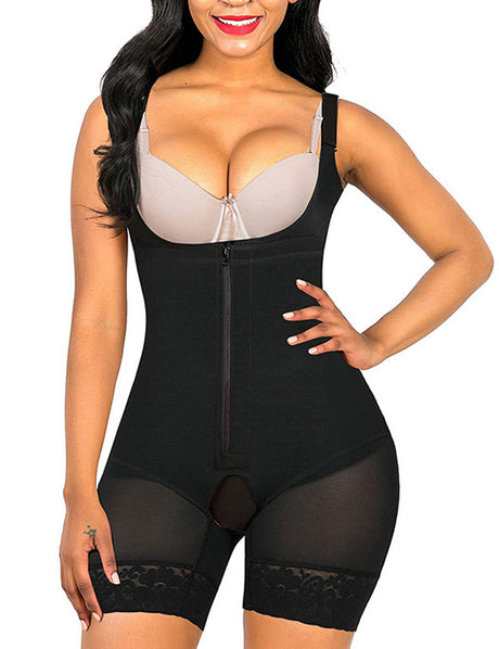 Women  Plus Size Breathable Front Zipper Shaper112