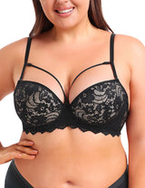 Women Plus Size Breathable Large Cup Underwire Bra | PRUSES-1