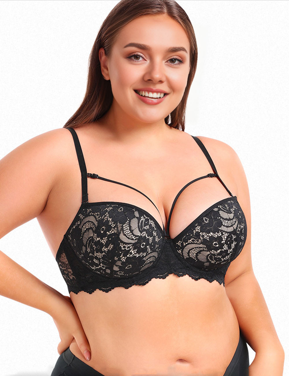 Women Plus Size Breathable Large Cup Underwire Bra | PRUSES