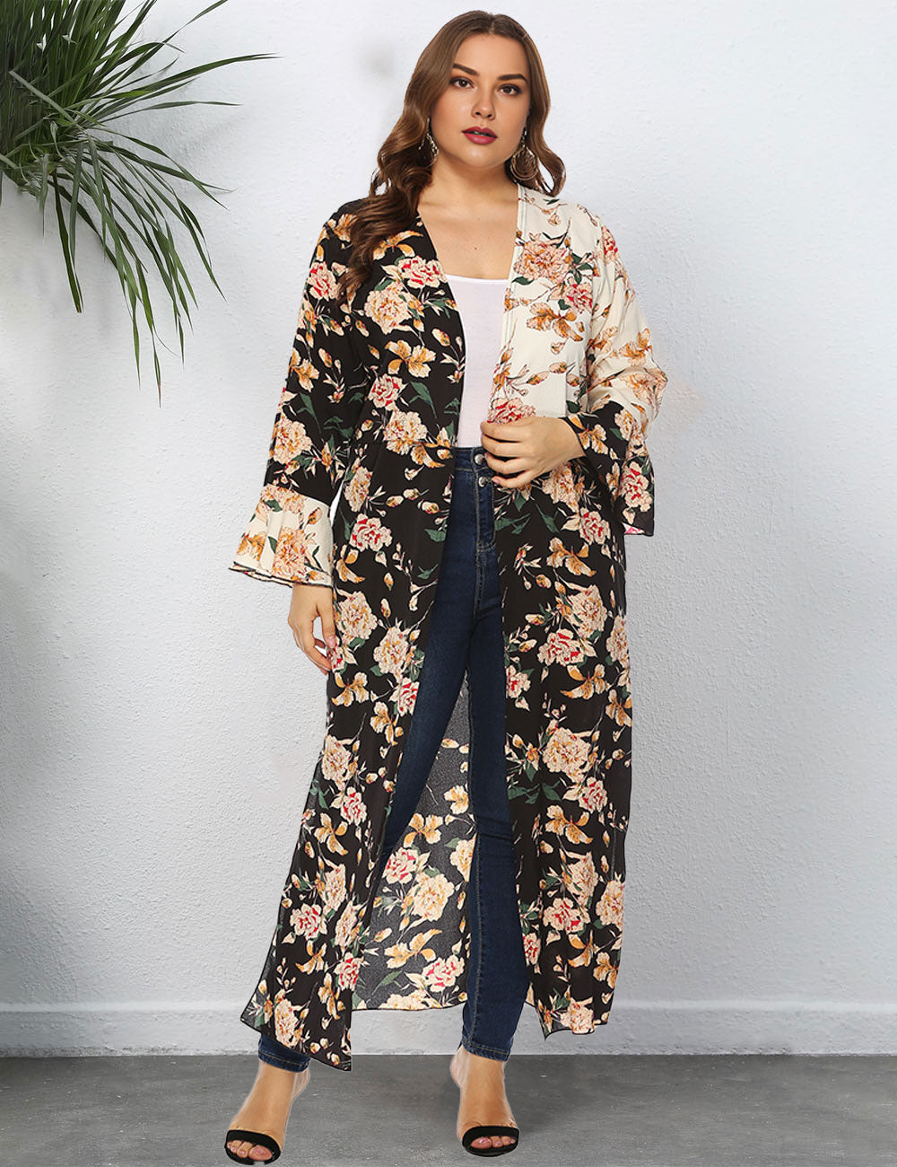 Women_Plus_Size_Contrast_Color_Ruffle_Sleeve_Sun_Protection_Cardigan_3