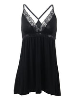 Women Plus Size Cotton High Quality Lace Stitched Babydoll-7