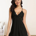 Women Plus Size Cotton Lace Backless Pajama Babydoll